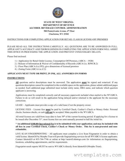 Free Wv Abca Form