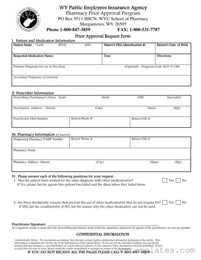 Free Wv Peia Prior Authorization Form
