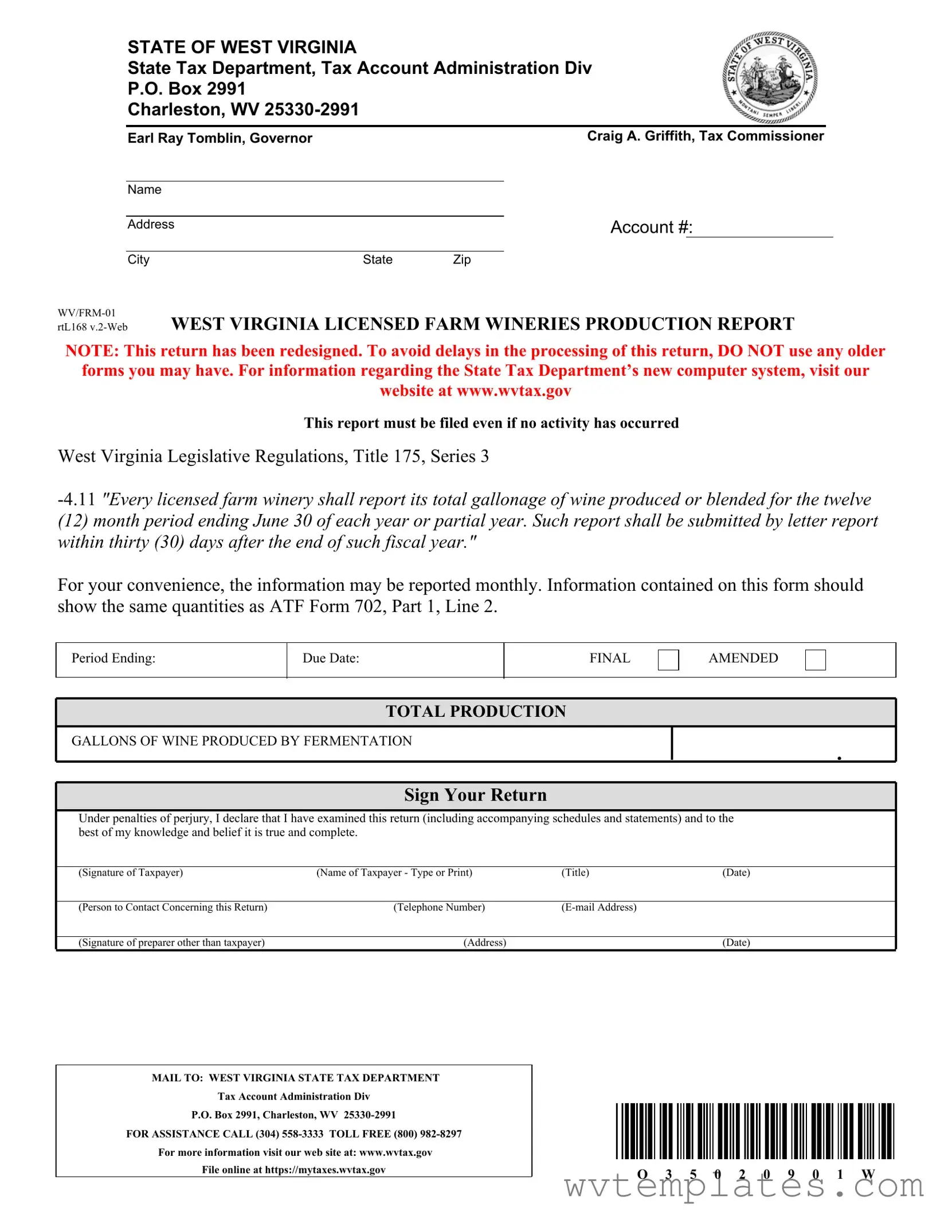 Free Wv Frm 01 Form