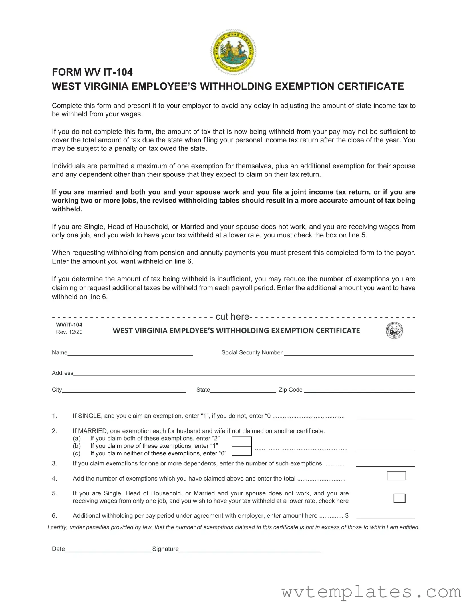 Free Wv It 104 Form