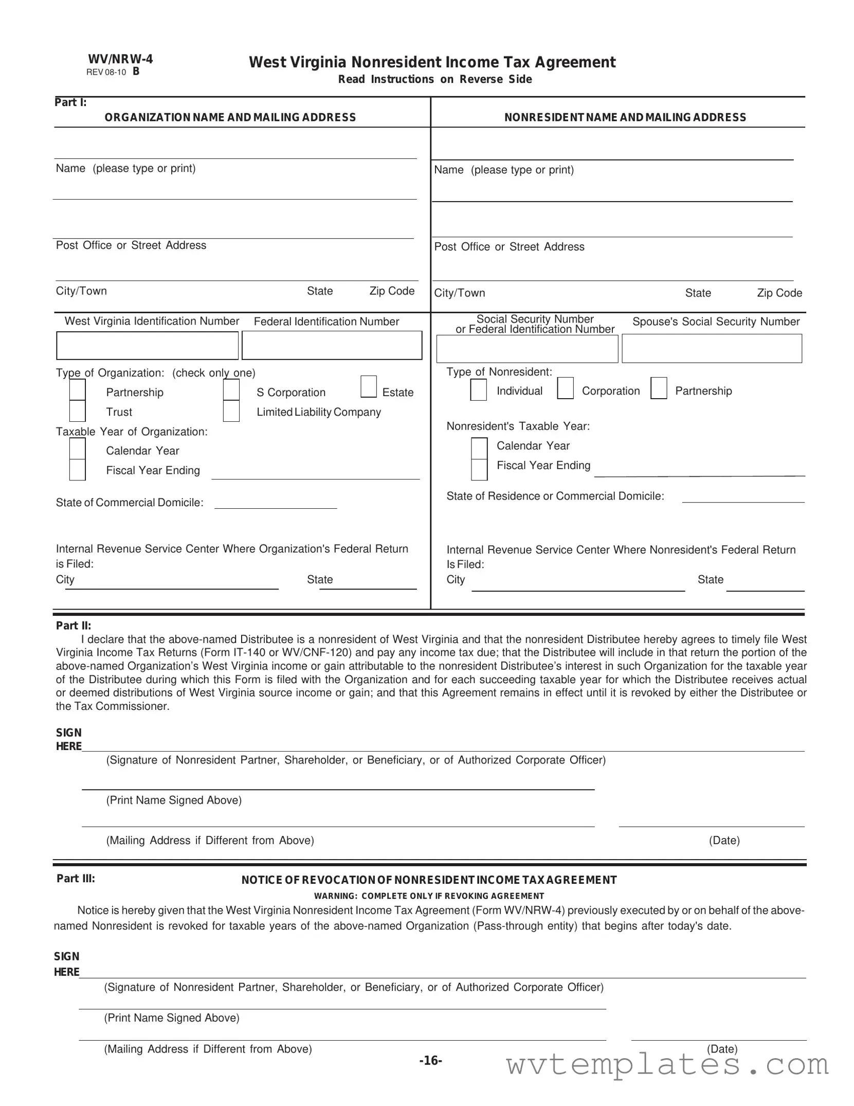 Free Wv Nrw 4 Form